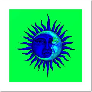 Eclipse Interactive Green&Blue Filter T-Shirt By Red&Blue Posters and Art